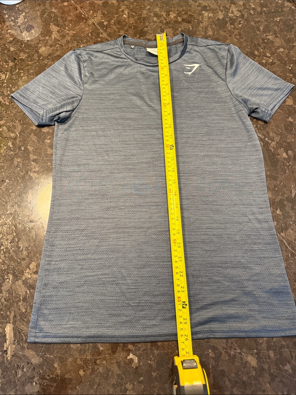 Gymshark Heather Blue Short Sleeve Performance Tee